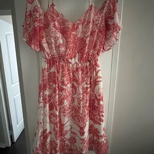 LOFT Pink Floral Dress